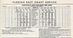 1961 Florida East Coast Timetable